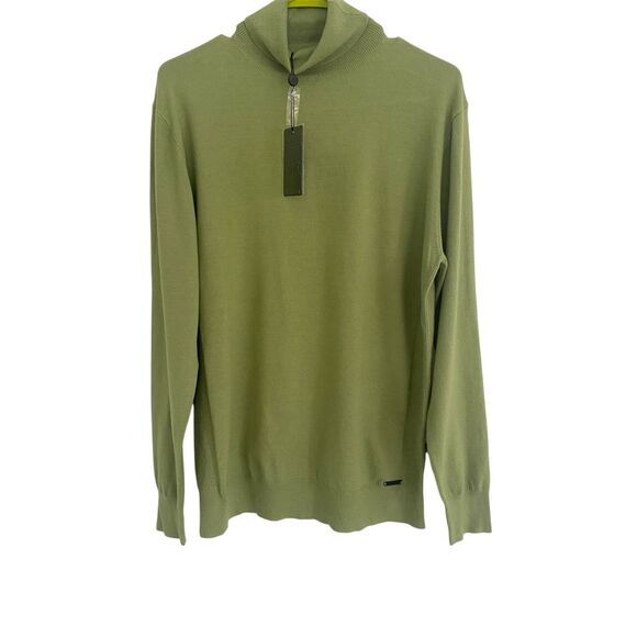 NWT Barabas Green Knit Turtleneck Men Sweater Sz L - Picture 1 of 11